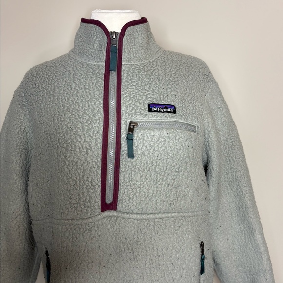 Patagonia Gray Fleece with Burgundy Accents - Picture 2 of 12